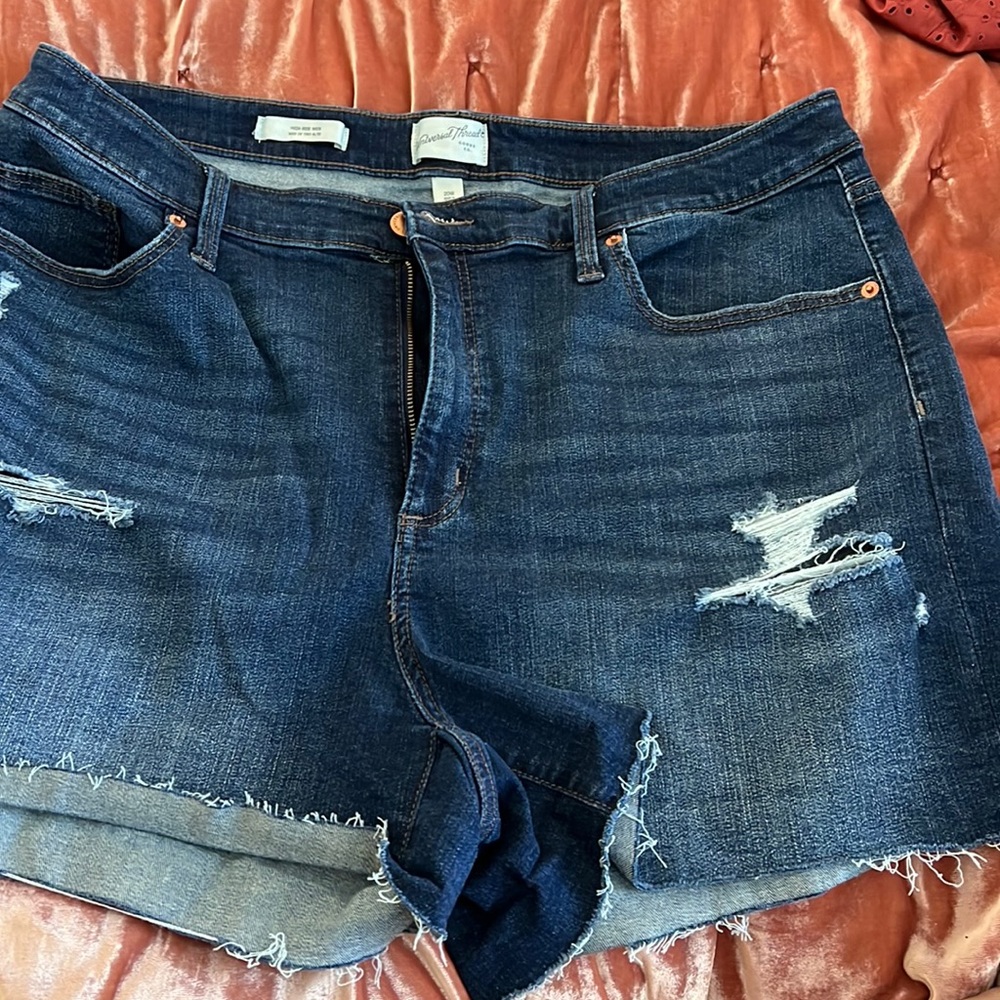 plus size jean shorts